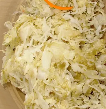 Fresh sauerkraut.